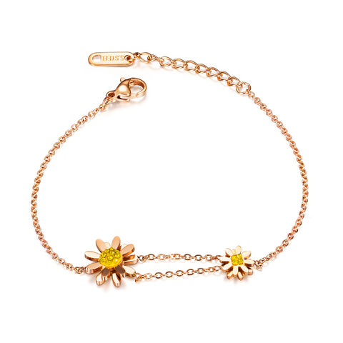 Women's Fashion Daisy Bracelet-Womens Bracelet-SunnyHouse Jewelry