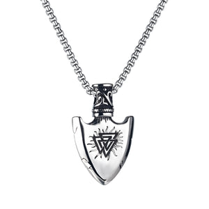 Men's Fashion Hip Hop Shield Pendant Necklace-Mens Pendant Necklace-SunnyHouse Jewelry