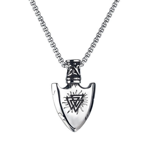 Men's Fashion Hip Hop Shield Pendant Necklace-Mens Pendant Necklace-SunnyHouse Jewelry