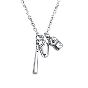 Men's Fashion Baseball Style Pendant Necklace-Mens Pendant Necklace-SunnyHouse Jewelry