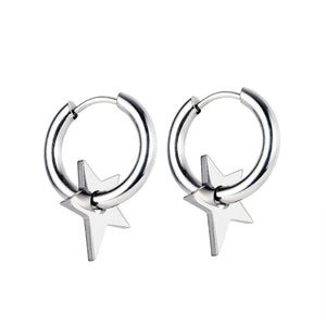 Women's Fashion Star Hoop Earrings-Womens Earrings-SunnyHouse Jewelry
