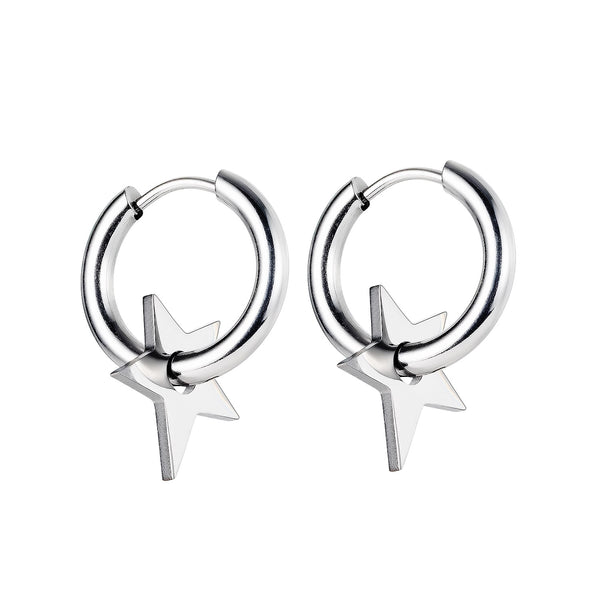 Women's Fashion Star Hoop Earrings-Womens Earrings-SunnyHouse Jewelry