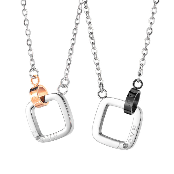 His & Hers Matching Set Strong Love Couple Necklace Couple Jewelry Set-Couple Necklace-SunnyHouse Jewelry