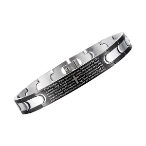 Men's Fashion Bible Cross Bracelet-Mens Bracelet-SunnyHouse Jewelry