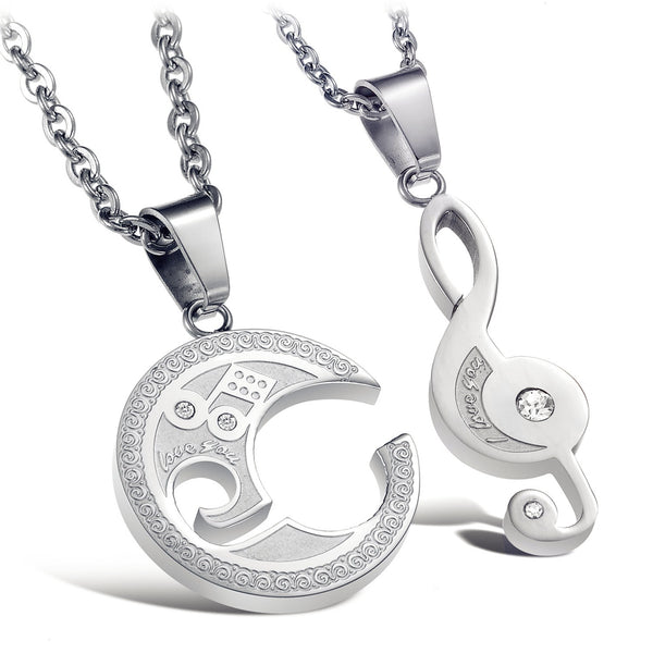 His & Hers Matching Set Stradivarius Style Couple Necklace Couple Jewelry Set-Couple Necklace-SunnyHouse Jewelry