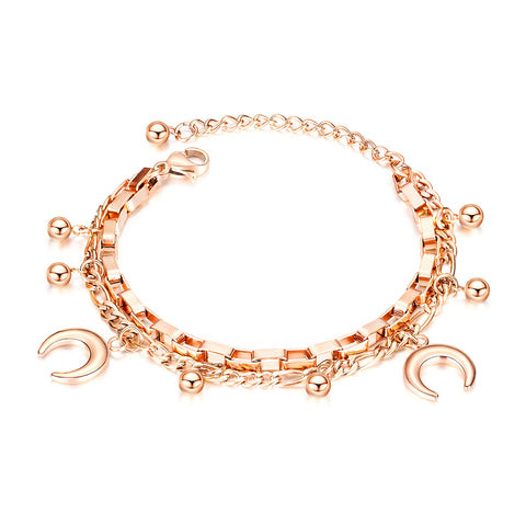 Women's Fashion Moon Bracelet-Womens Bracelet-SunnyHouse Jewelry