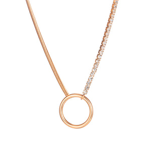 Women's Fashion Simple Ring Pendant Necklace-Womens Pendant Necklace-SunnyHouse Jewelry