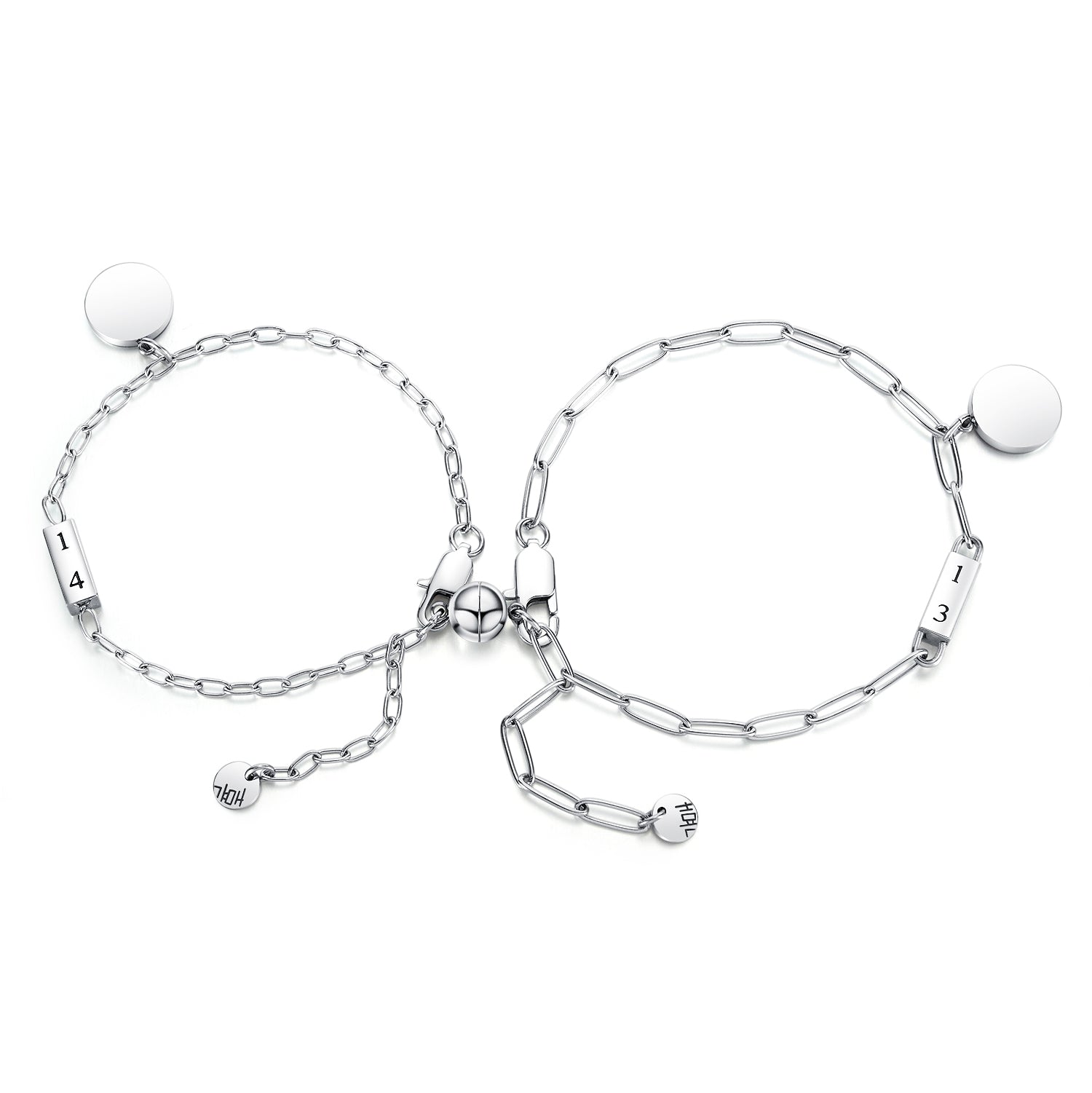 His & Hers Matching Set Stick to Each Other Couple Bracelets-Couple Bracelets-SunnyHouse Jewelry