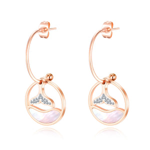 Women's Fashion Whale Tail Earrings-Womens Earrings-SunnyHouse Jewelry
