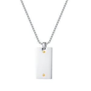 Men's Fashion Custom Tag Pendant Necklace-Mens Pendant Necklace-SunnyHouse Jewelry