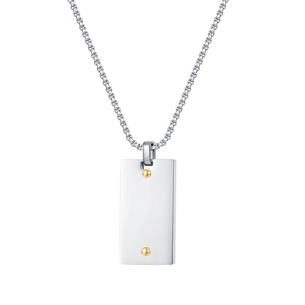 Men's Fashion Custom Tag Pendant Necklace-Mens Pendant Necklace-SunnyHouse Jewelry