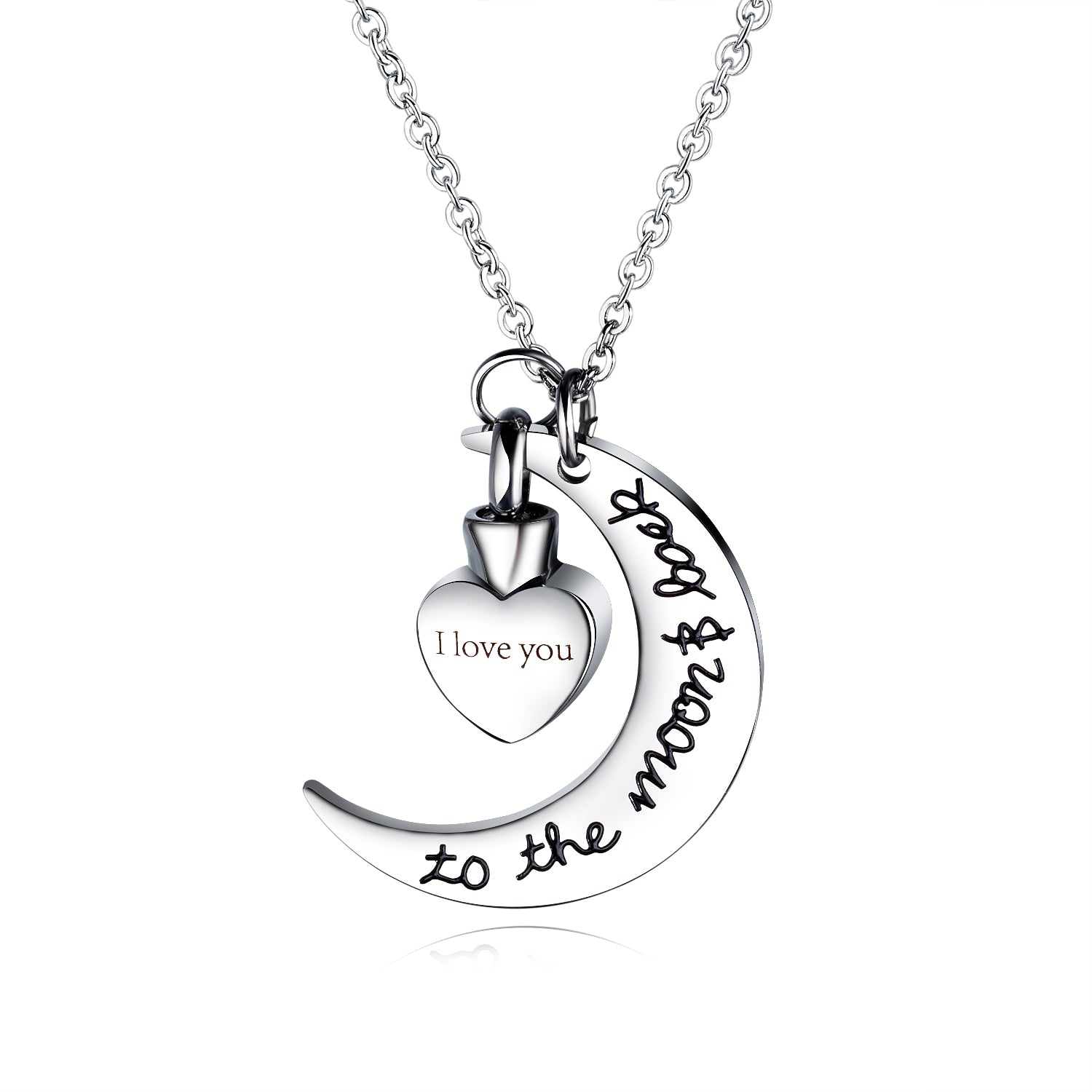 Men's Fashion I Love You to the Moon and Back Pendant Necklace-Mens Pendant Necklace-SunnyHouse Jewelry