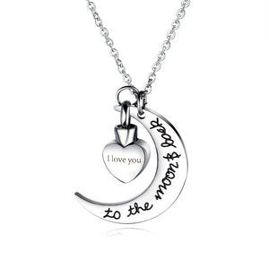 Men's Fashion I Love You to the Moon and Back Pendant Necklace-Mens Pendant Necklace-SunnyHouse Jewelry