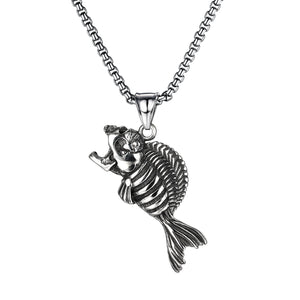 Men's Fashion Piranha Pendant Necklace-Mens Pendant Necklace-SunnyHouse Jewelry