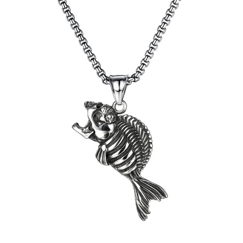 Men's Fashion Piranha Pendant Necklace-Mens Pendant Necklace-SunnyHouse Jewelry