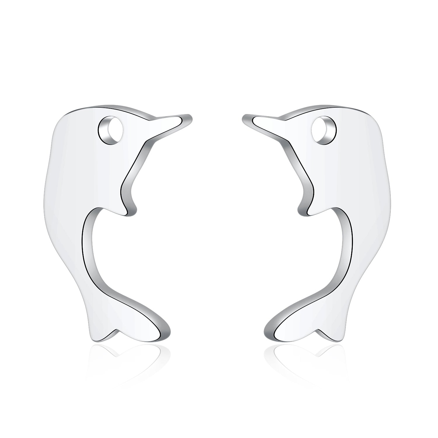 Women's Fashion Dolphin Earrings-Womens Earrings-SunnyHouse Jewelry