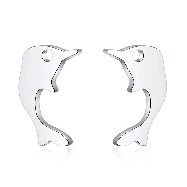 Women's Fashion Dolphin Earrings-Womens Earrings-SunnyHouse Jewelry