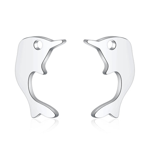 Women's Fashion Dolphin Earrings-Womens Earrings-SunnyHouse Jewelry
