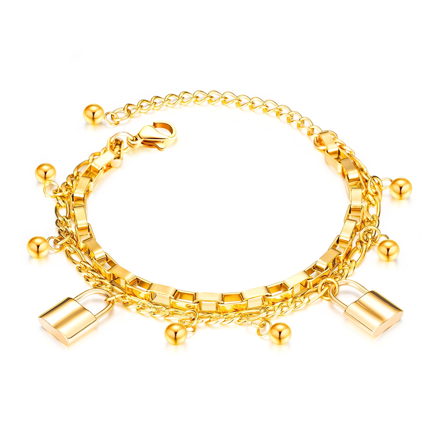 Women's Fashion Lucky Lock Bracelet-Womens Bracelet-SunnyHouse Jewelry