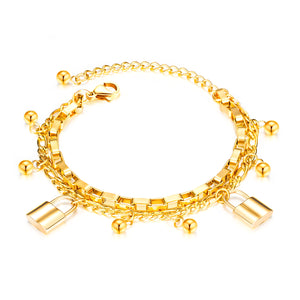 Women's Fashion Lucky Lock Bracelet-Womens Bracelet-SunnyHouse Jewelry