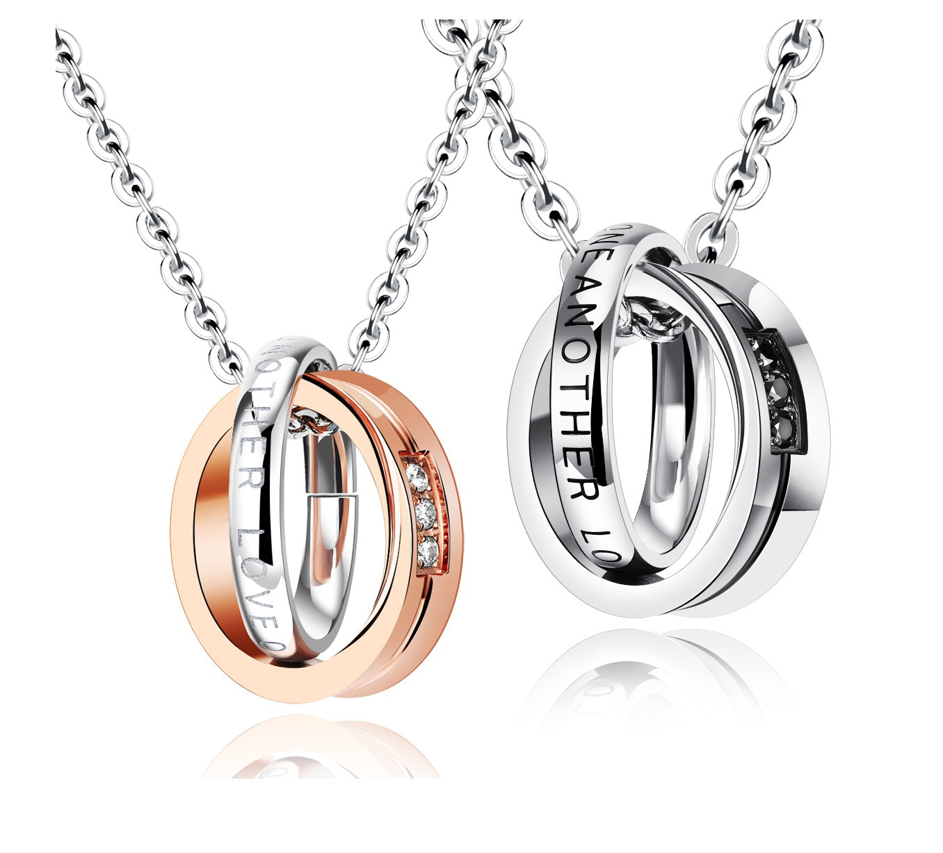 His & Hers Matching Set Love One Another Couple Necklace Couple Jewelry Set-Couple Necklace-SunnyHouse Jewelry