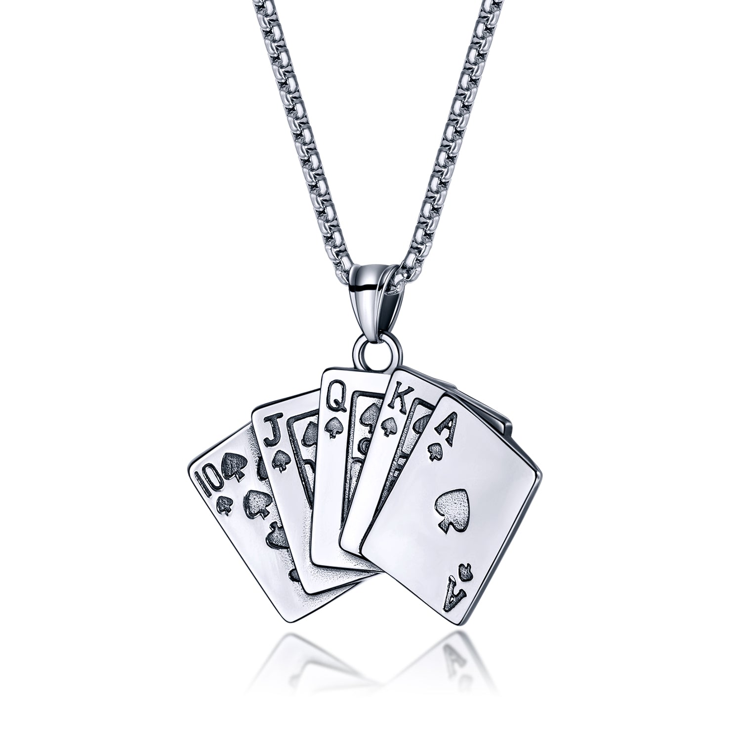 Men's Fashion Poker Winner Pendant Necklace-Mens Pendant Necklace-SunnyHouse Jewelry