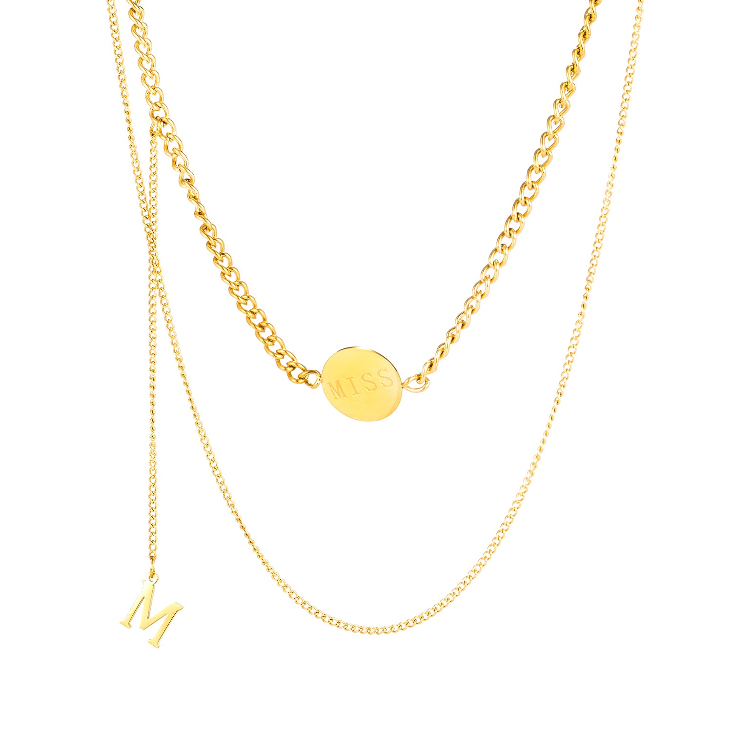 Women's Fashion MISS Pendant Necklace-Womens Pendant Necklace-SunnyHouse Jewelry