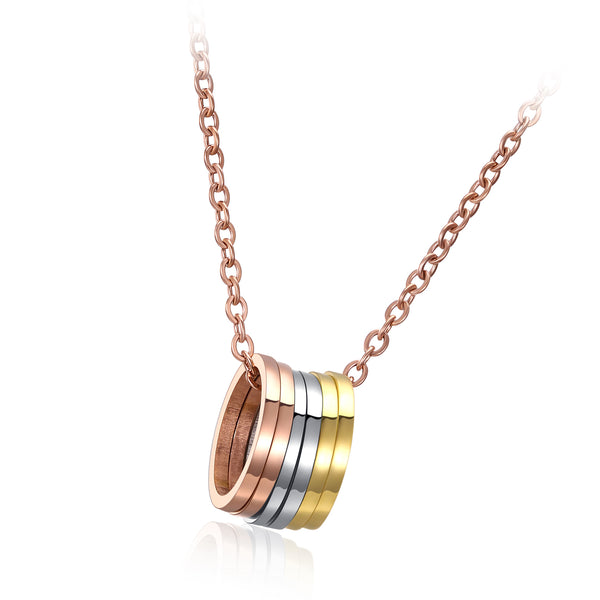 Women's Fashion Colorful Ring Pendant Necklace-Womens Pendant Necklace-SunnyHouse Jewelry
