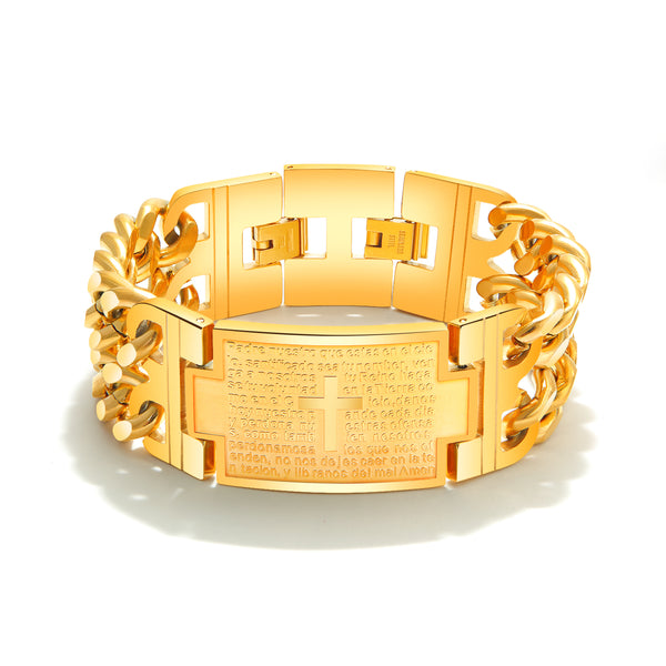 Men's Fashion Cross Bracelet-Mens Bracelet-SunnyHouse Jewelry