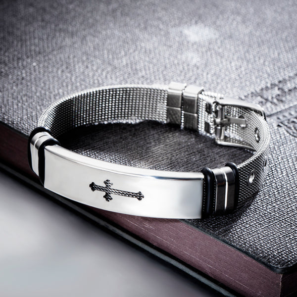 Men's Fashion Holy Cross Bracelet-Mens Bracelet-SunnyHouse Jewelry