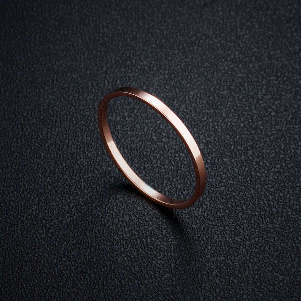 Women's Fashion Rose Gold Thin Ring-Womens Ring-SunnyHouse Jewelry