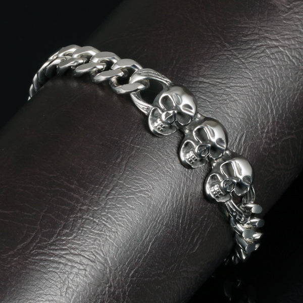 Men's Fashion Hip Hop Skull Bracelet-Mens Bracelet-SunnyHouse Jewelry