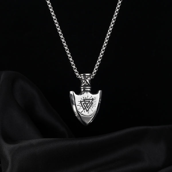 Men's Fashion Hip Hop Shield Pendant Necklace-Mens Pendant Necklace-SunnyHouse Jewelry