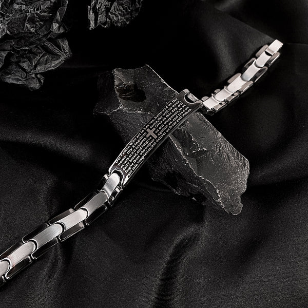 Men's Fashion Bible Cross Bracelet-Mens Bracelet-SunnyHouse Jewelry