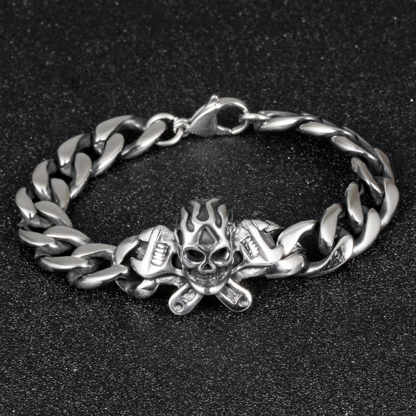 Men's Fashion Skull Hip Hop Bracelet-Mens Bracelet-SunnyHouse Jewelry