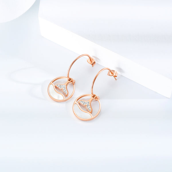 Women's Fashion Whale Tail Earrings-Womens Earrings-SunnyHouse Jewelry