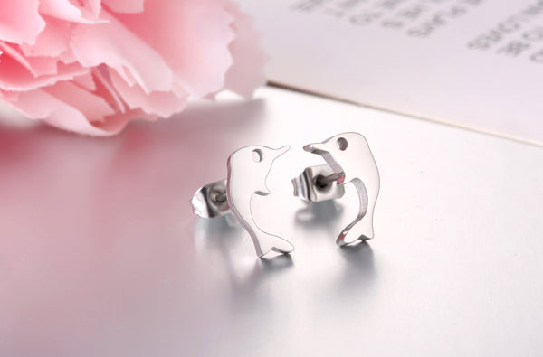 Women's Fashion Dolphin Earrings-Womens Earrings-SunnyHouse Jewelry