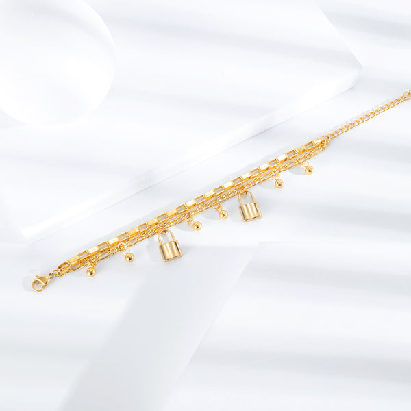 Women's Fashion Lucky Lock Bracelet-Womens Bracelet-SunnyHouse Jewelry