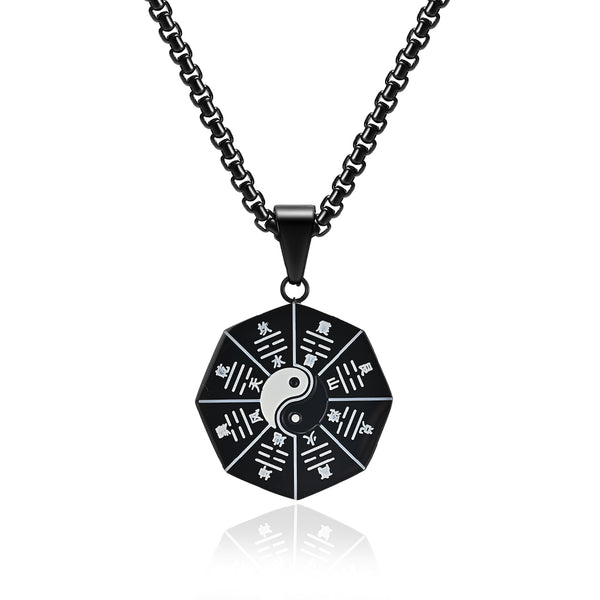 Men's Fashion Bagua Yinyang Pendant Necklace-Mens Pendant Necklace-SunnyHouse Jewelry
