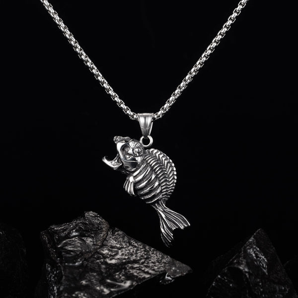 Men's Fashion Piranha Pendant Necklace-Mens Pendant Necklace-SunnyHouse Jewelry
