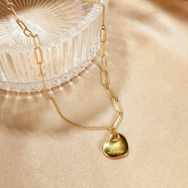 Women's Fashion Love Heart Pendant Necklace-Womens Pendant Necklace-SunnyHouse Jewelry