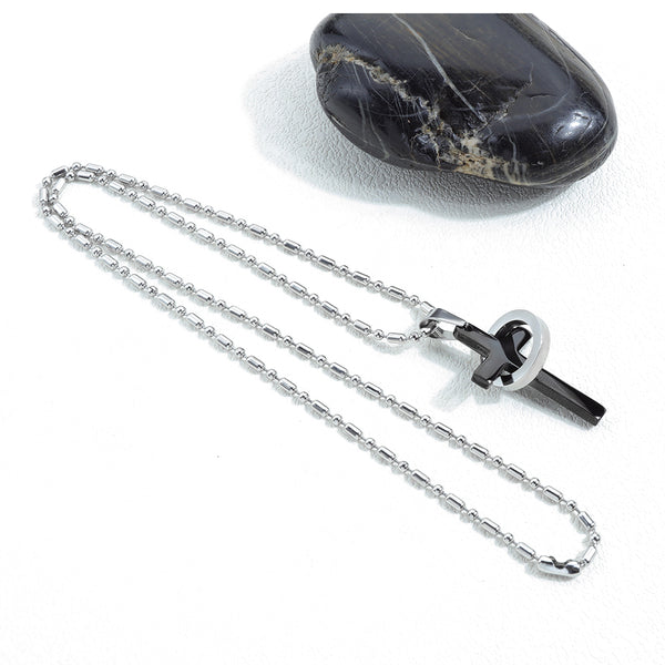 Men's Fashion Special Black Cross Pendant Necklace-Mens Pendant Necklace-SunnyHouse Jewelry