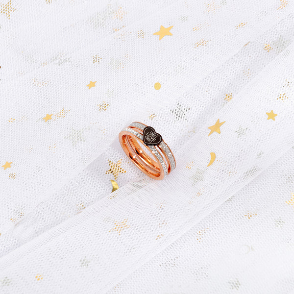 Women's Fashion Rose Gold Love Ring-Womens Ring-SunnyHouse Jewelry
