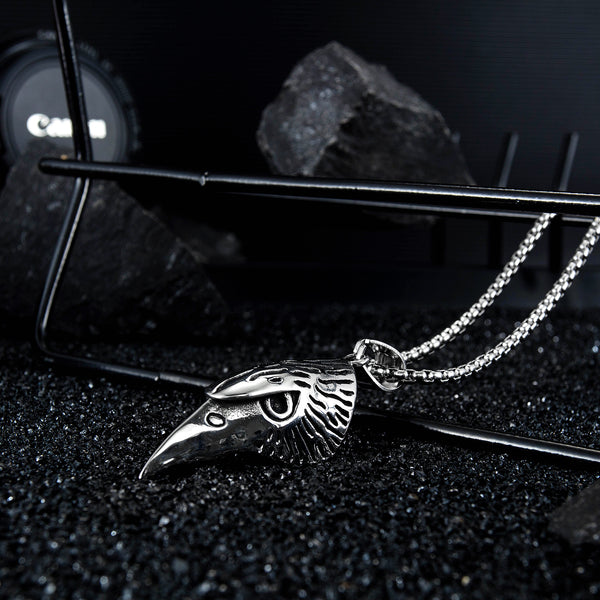 Men's Fashion Eagle Head Pendant Necklace-Mens Pendant Necklace-SunnyHouse Jewelry