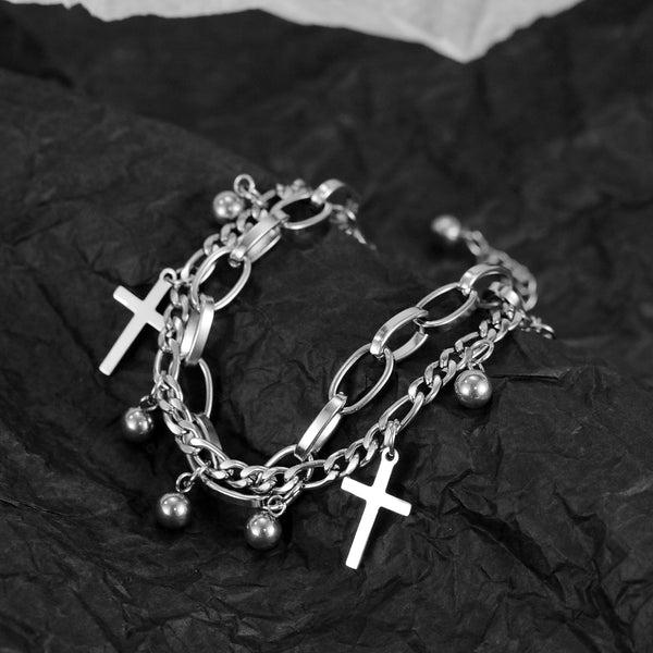 Women's Fashion Cross Bracelet-Womens Bracelet-SunnyHouse Jewelry