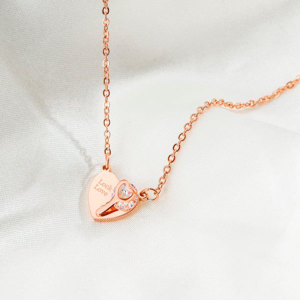 Women's Fashion Lock Love Pendant Necklace-Womens Pendant Necklace-SunnyHouse Jewelry
