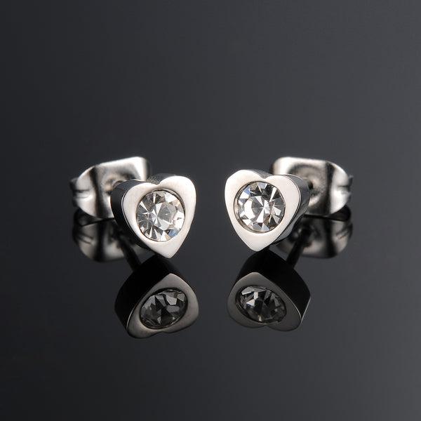 Women's Fashion Diamond Cute Heart Earrings-Womens Earrings-SunnyHouse Jewelry