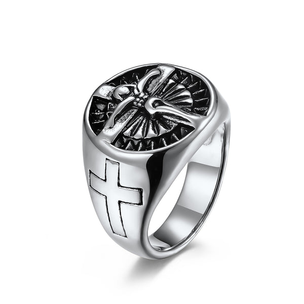 Men's Fashion Hip Hop, Cross Ring-Mens Ring-SunnyHouse Jewelry