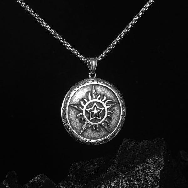 Men's Fashion Hip Hop Pentagram Coin Pendant Necklace-Mens Pendant Necklace-SunnyHouse Jewelry
