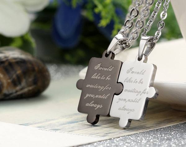 His & Hers Matching Set Be Waiting for You Couple Necklace Couple Jewelry Set-Couple Necklace-SunnyHouse Jewelry